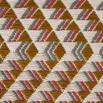 AMATES HAND WOVEN BROCADE fabric MOSTAZA color by Schumacher
