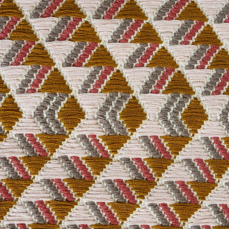 AMATES HAND WOVEN BROCADE fabric MOSTAZA color by Schumacher