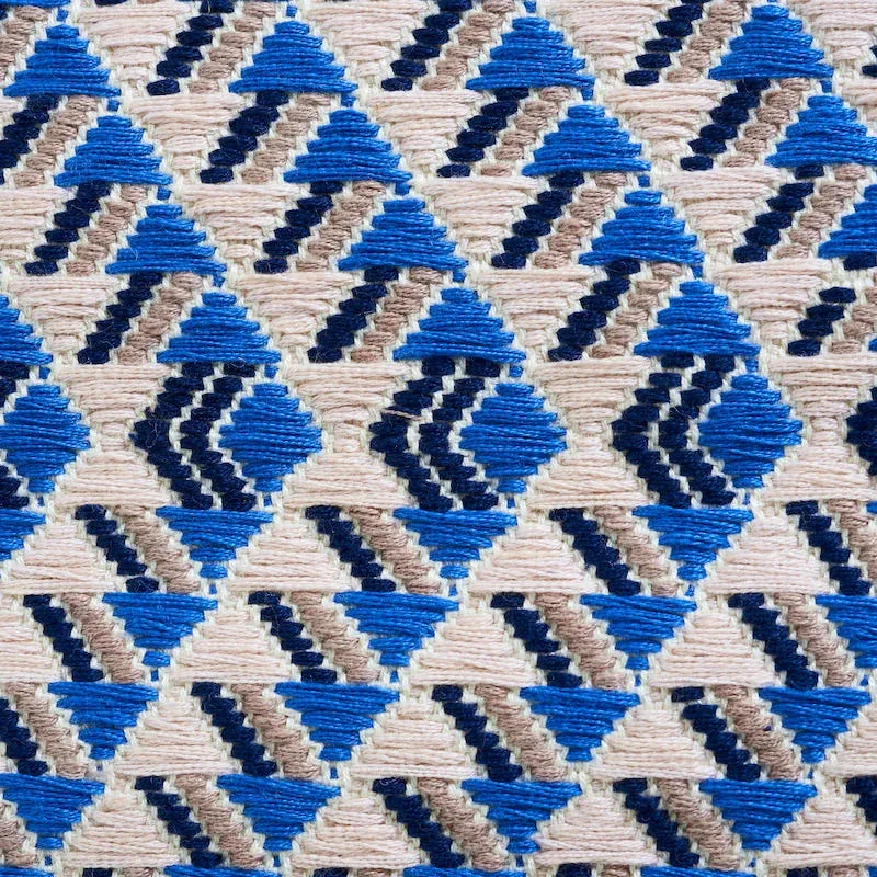 AMATES HAND WOVEN BROCADE fabric OCEAN color by Schumacher