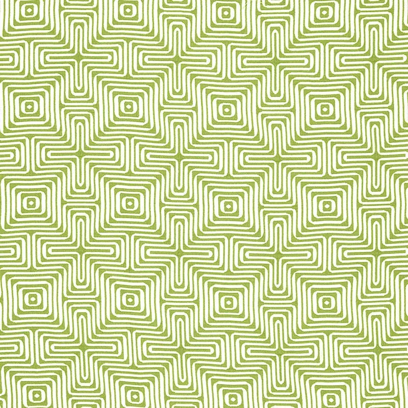 AMAZING MAZE INDOOR/OUTDOOR fabric PALM color by Schumacher