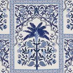 AMAZONAS MYSTIQUE Fabric – TROPICAL SHADES OF BLUE | Schumac AMAZONAS MYSTIQUE fabric TROPICAL SHADES OF BLUE color by Schumacher