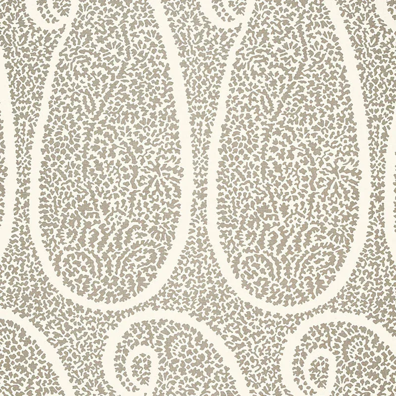 AMBALA PAISLEY fabric OYSTER color by Schumacher