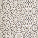 AMBOISE LINEN EMBROIDERY Fabric – GREIGE | Schumacher | Wall AMBOISE LINEN EMBROIDERY fabric GREIGE color by Schumacher
