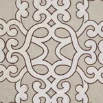 AMBOISE LINEN EMBROIDERY Fabric – GREIGE | Schumacher | Wall AMBOISE LINEN EMBROIDERY fabric GREIGE color by Schumacher