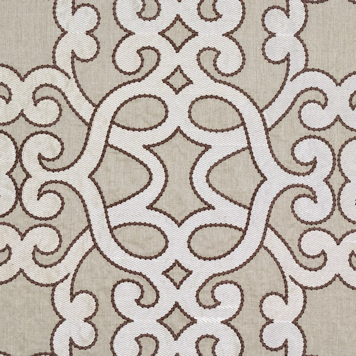 AMBOISE LINEN EMBROIDERY Fabric – GREIGE | Schumacher | Wall AMBOISE LINEN EMBROIDERY fabric GREIGE color by Schumacher