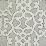 AMBOISE LINEN EMBROIDERY Fabric – OYSTER | Schumacher | Wall AMBOISE LINEN EMBROIDERY fabric OYSTER color by Schumacher