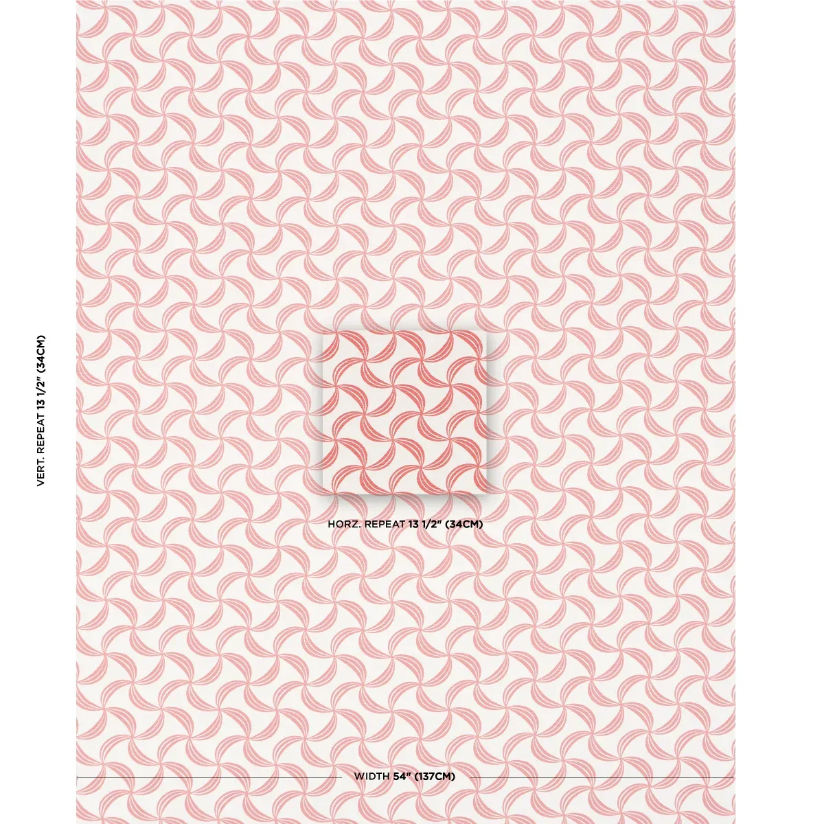 AMBROSIA fabric CORAL color by Schumacher