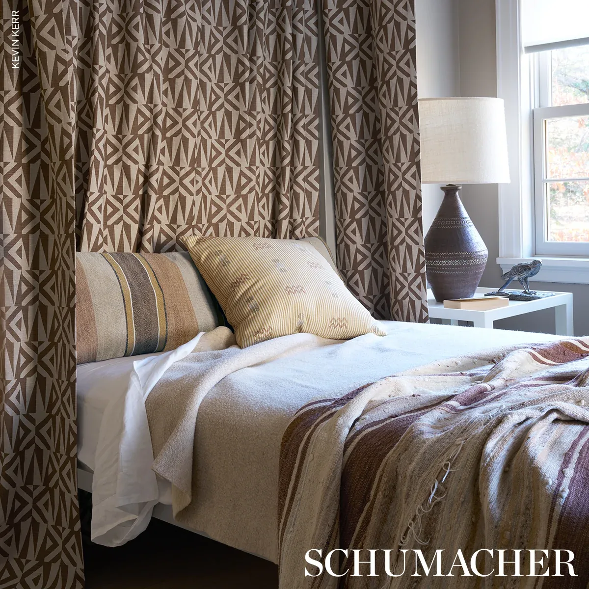AMERO Fabric – JAVA | Schumacher | Wallpaper Twins AMERO fabric JAVA color by Schumacher