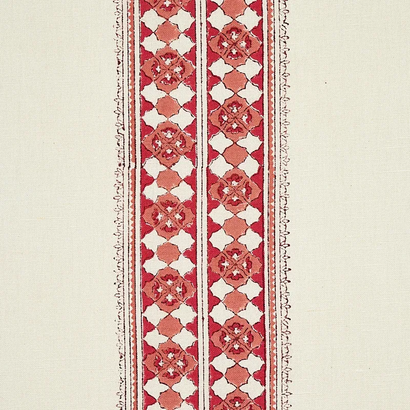 AMIRA HAND BLOCKED PRINT Fabric – DUSTY ROSE | Schumacher | AMIRA HAND BLOCKED PRINT fabric DUSTY ROSE color by Schumacher
