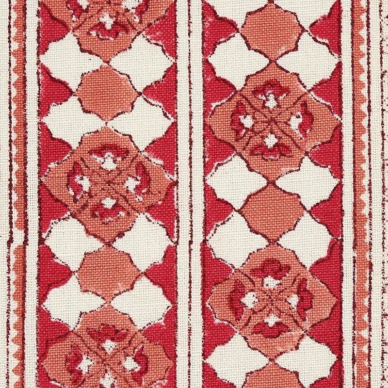 AMIRA HAND BLOCKED PRINT Fabric – DUSTY ROSE | Schumacher | AMIRA HAND BLOCKED PRINT fabric DUSTY ROSE color by Schumacher