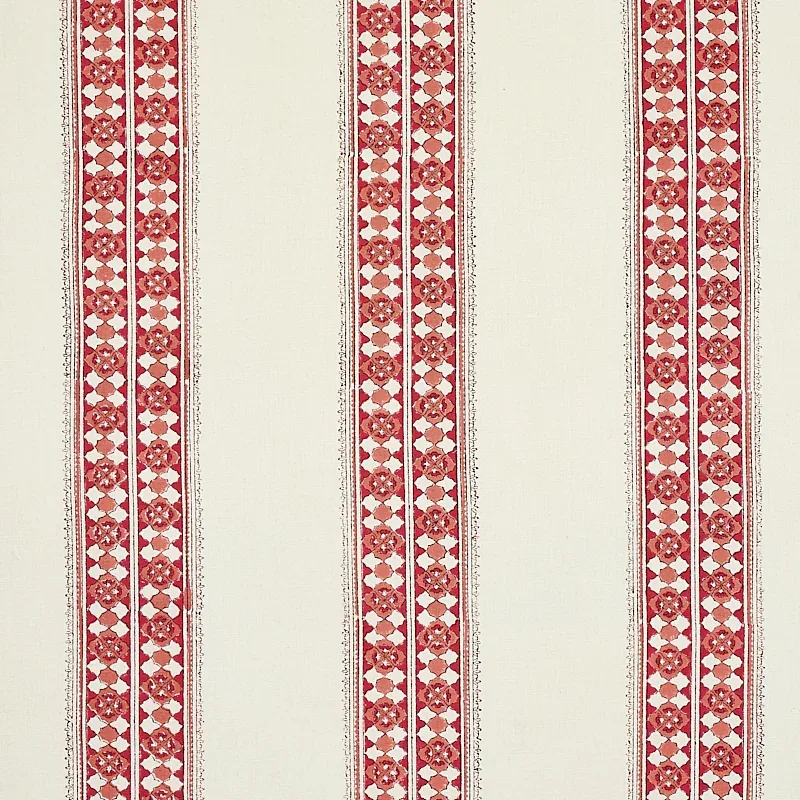 AMIRA HAND BLOCKED PRINT fabric DUSTY ROSE color by Schumacher
