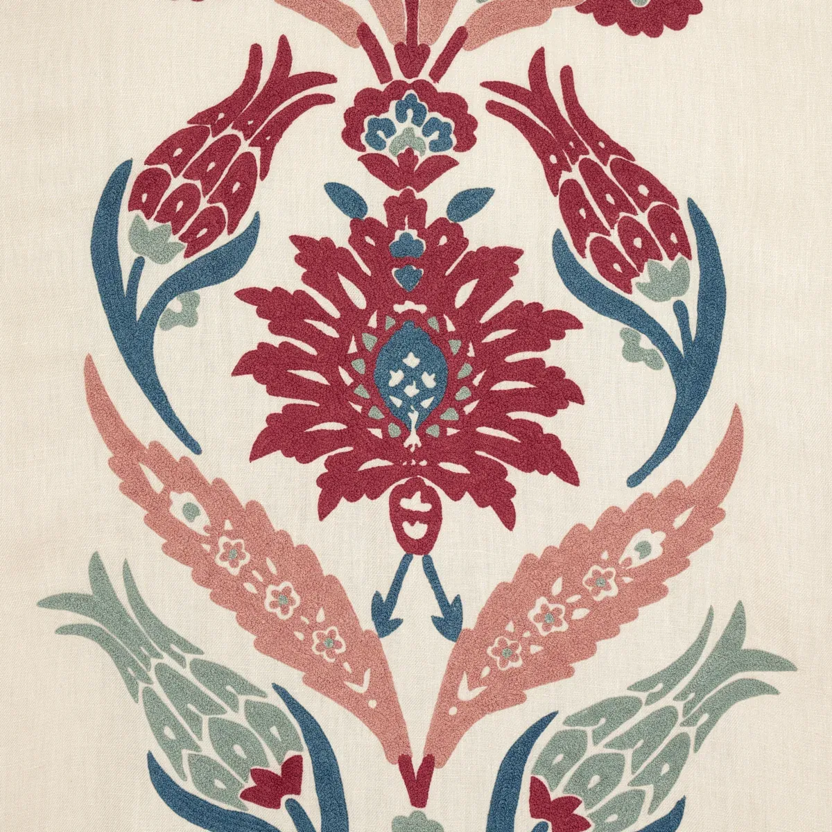 ANAGADA EMBROIDERY fabric DUSTY ROSE color by Schumacher