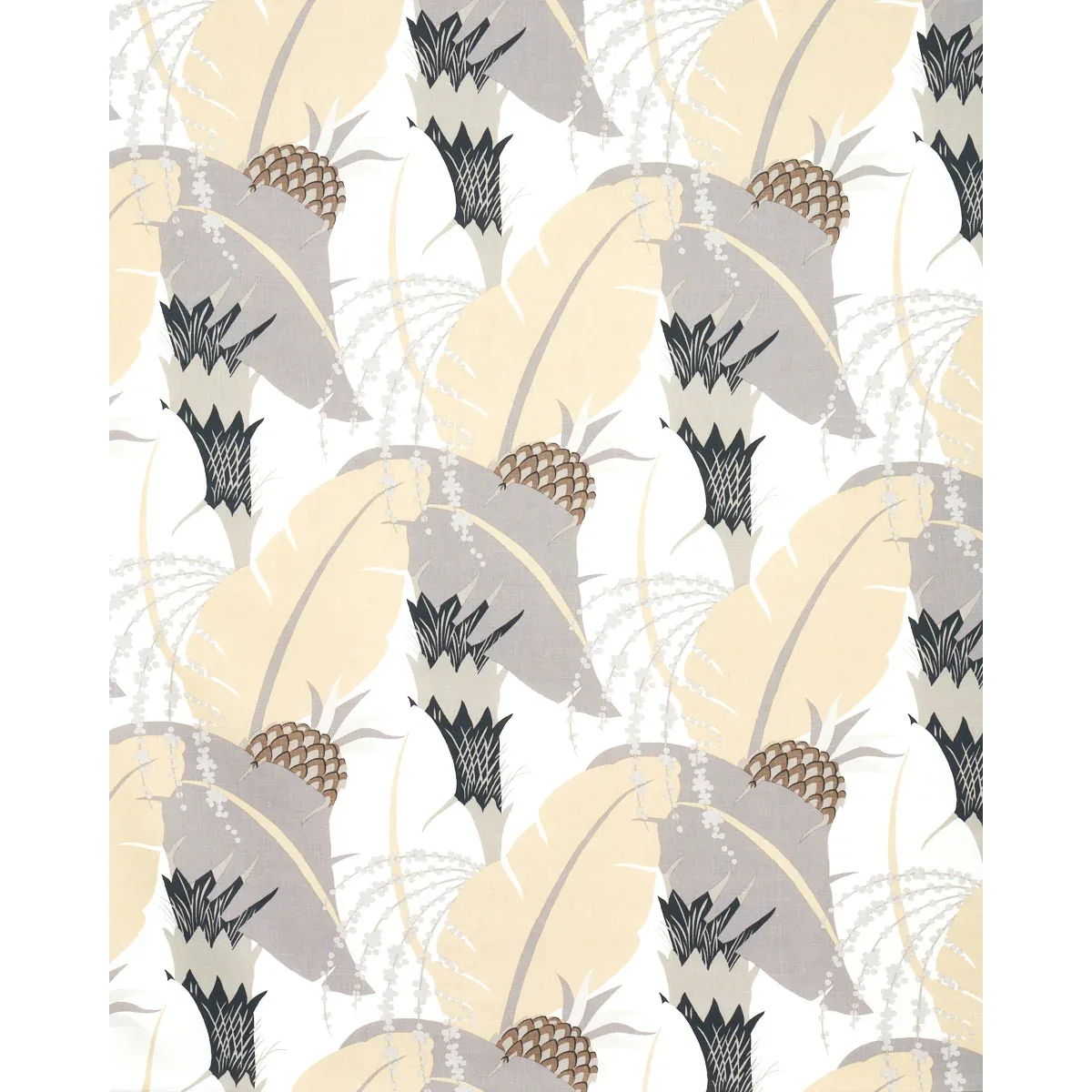 ANANAS Fabric – NEUTRAL | Schumacher | Wallpaper Twins ANANAS fabric NEUTRAL color by Schumacher