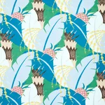 ANANAS fabric PEACOCK color by Schumacher