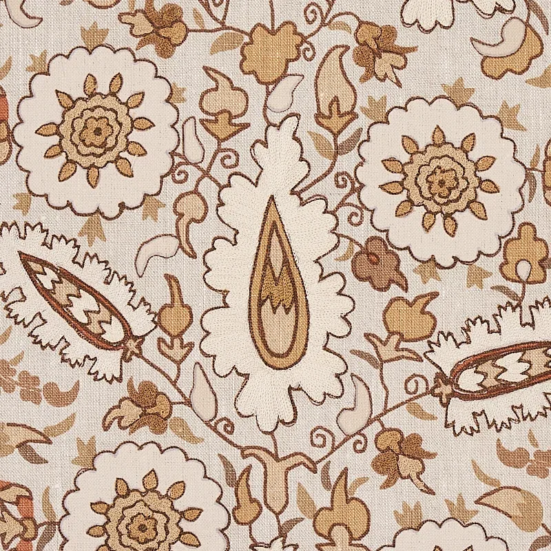 ANATOLIA EMBROIDERY Fabric – NATURAL | Schumacher | Wallpape ANATOLIA EMBROIDERY fabric NATURAL color by Schumacher