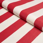 ANDY STRIPE fabric RED color by Schumacher
