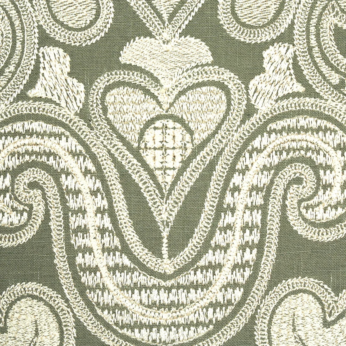 ANGKOR EMBROIDERY Fabric – PEAT | Schumacher | Wallpaper Twi ANGKOR EMBROIDERY fabric PEAT color by Schumacher