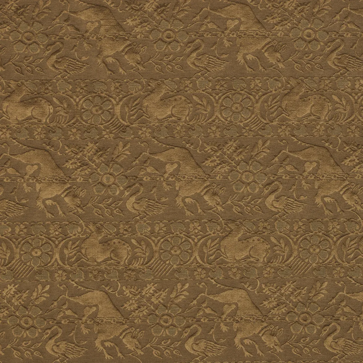ANIMALI fabric BRONZE color by Schumacher