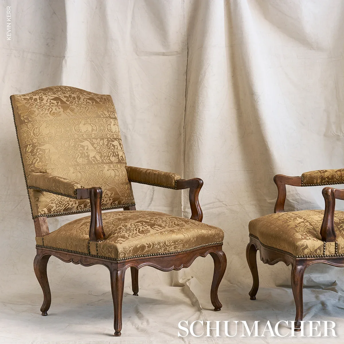 ANIMALI fabric BRONZE color by Schumacher
