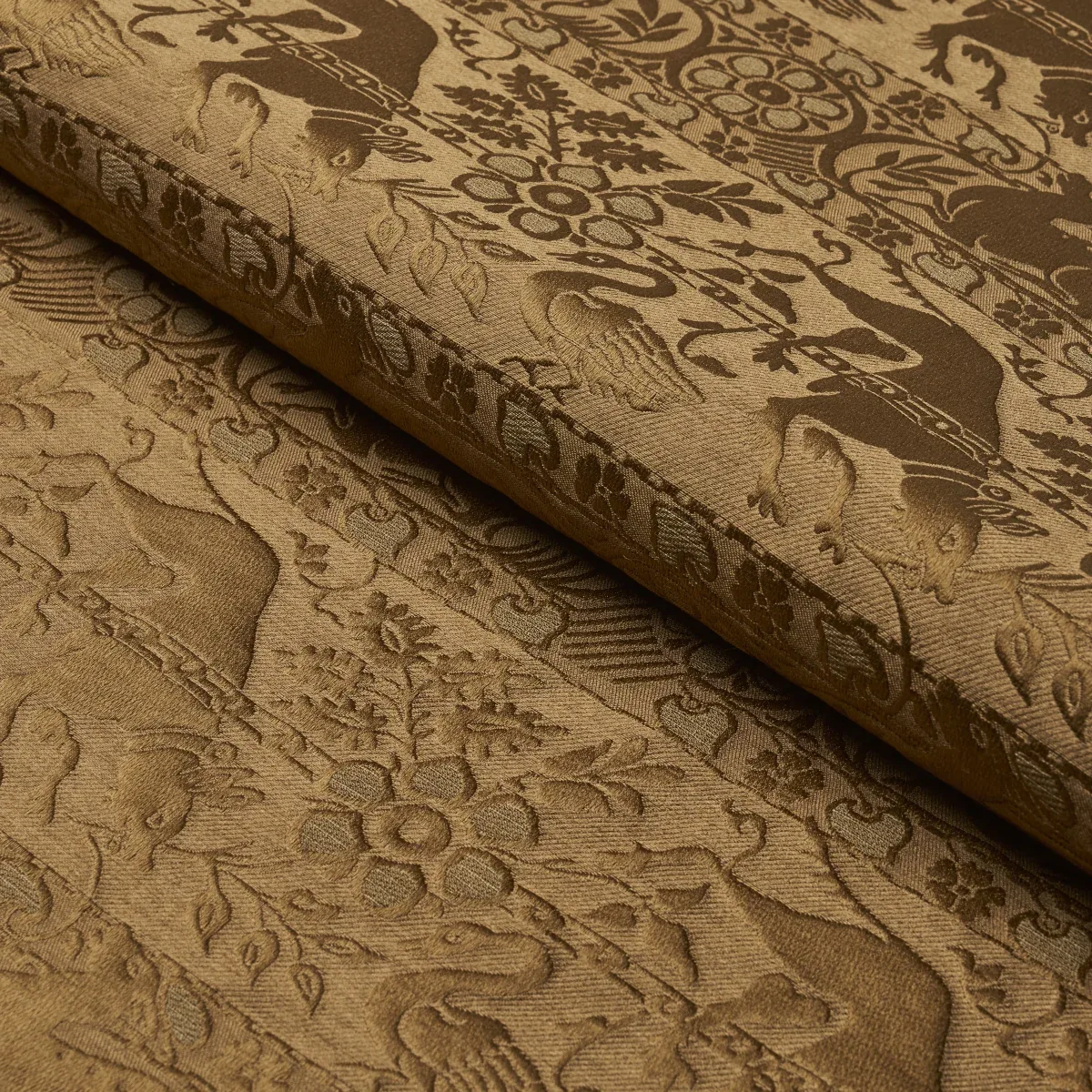 ANIMALI fabric BRONZE color by Schumacher