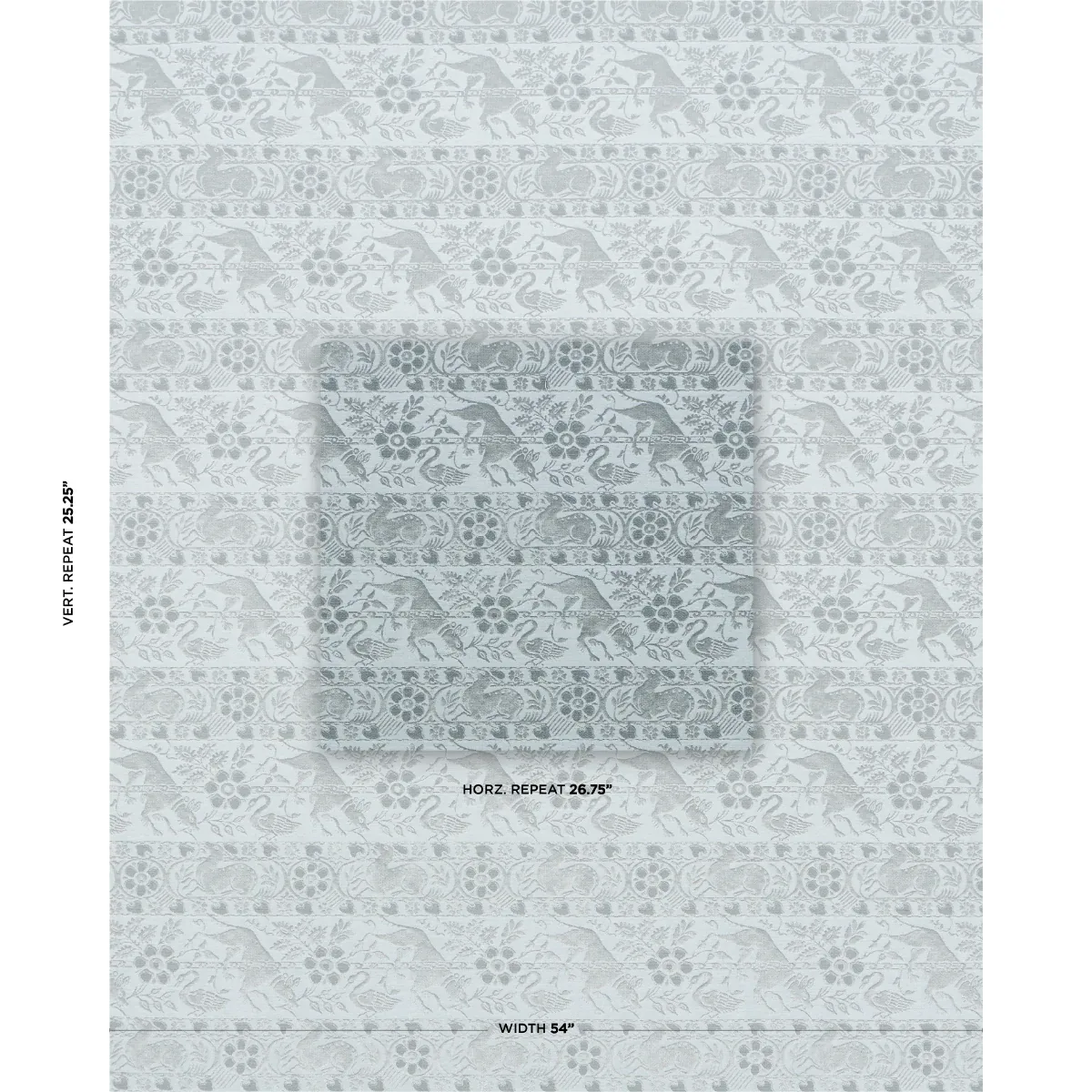 ANIMALI Fabric – SLATE BLUE | Schumacher | Wallpaper Twins ANIMALI fabric SLATE BLUE color by Schumacher