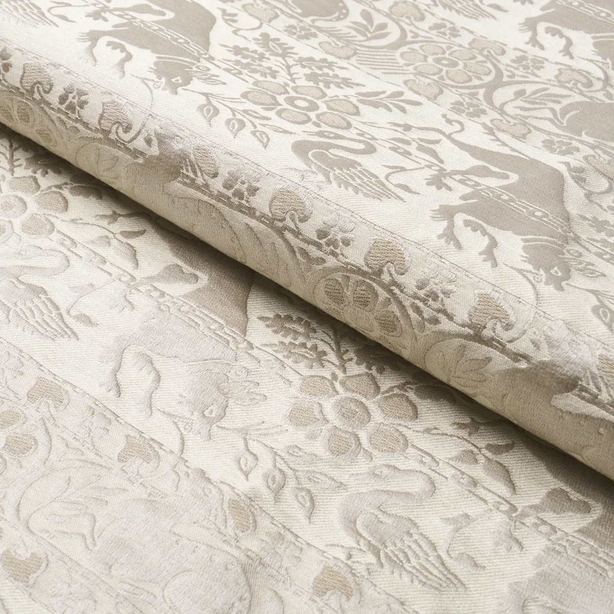 ANIMALI fabric STONE color by Schumacher