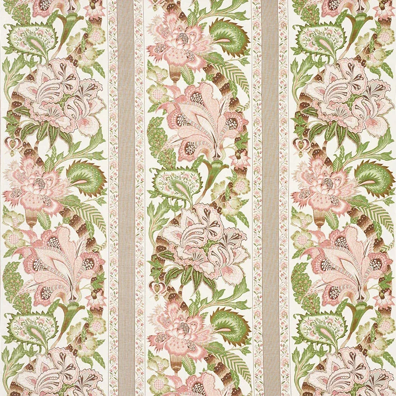 ANJOU STRIPE fabric BLUSH color by Schumacher
