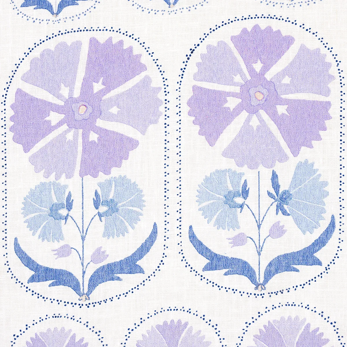ANJUNA FLORAL LINEN PRINT Fabric – LILAC | Schumacher | Wall ANJUNA FLORAL LINEN PRINT fabric LILAC color by Schumacher