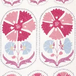 ANJUNA FLORAL LINEN PRINT Fabric – MULBERRY | Schumacher | W ANJUNA FLORAL LINEN PRINT fabric MULBERRY color by Schumacher