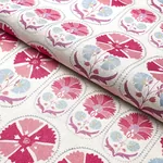 ANJUNA FLORAL LINEN PRINT Fabric – MULBERRY | Schumacher | W ANJUNA FLORAL LINEN PRINT fabric MULBERRY color by Schumacher
