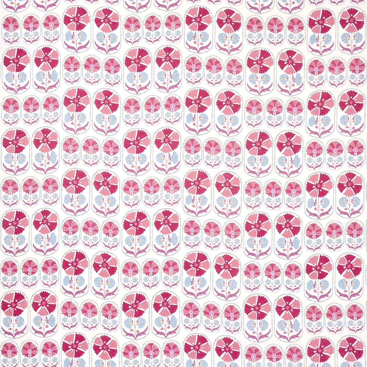 ANJUNA FLORAL LINEN PRINT fabric MULBERRY color by Schumacher