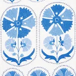 ANJUNA FLORAL LINEN PRINT Fabric – PORCELAIN | Schumacher | ANJUNA FLORAL LINEN PRINT fabric PORCELAIN color by Schumacher