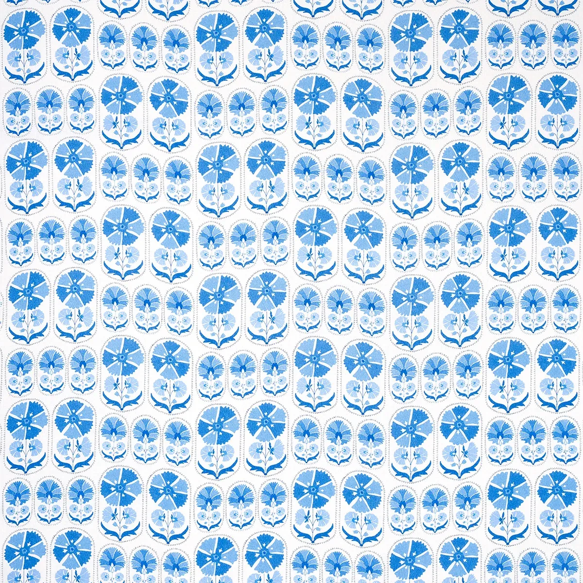 ANJUNA FLORAL LINEN PRINT fabric PORCELAIN color by Schumacher