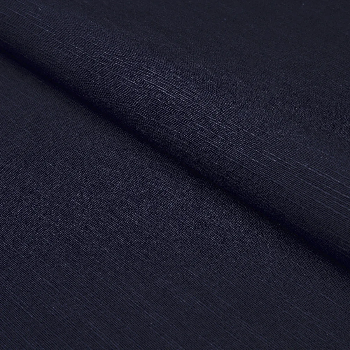 ANNABEL COTTON fabric NAVY color by Schumacher