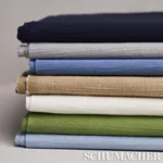 ANNABEL COTTON fabric WHITE color by Schumacher