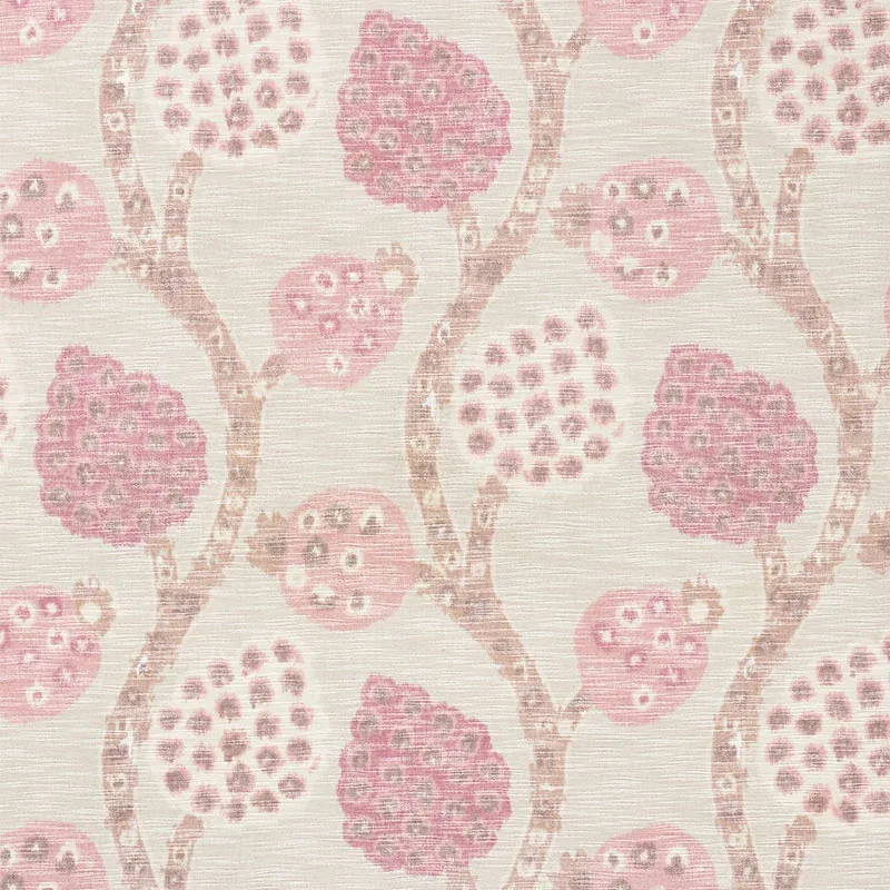 ANNABEL WARP PRINT fabric ROSE color by Schumacher