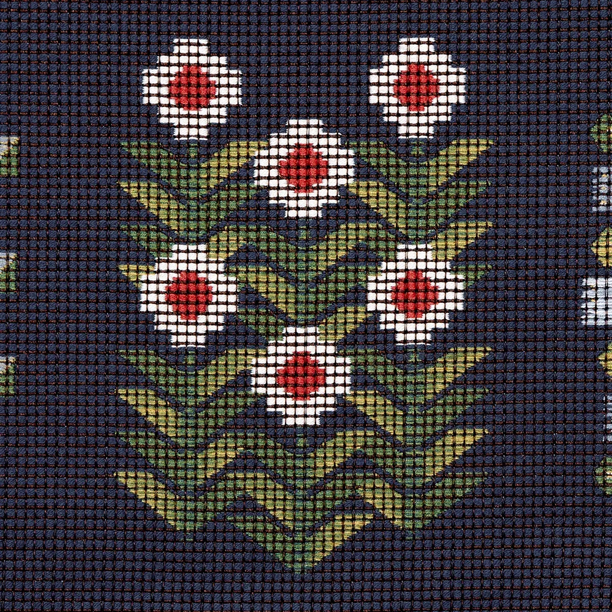 ANNIKA FLORAL TAPESTRY Fabric – MULTI ON NAVY | Schumacher | ANNIKA FLORAL TAPESTRY fabric MULTI ON NAVY color by Schumacher