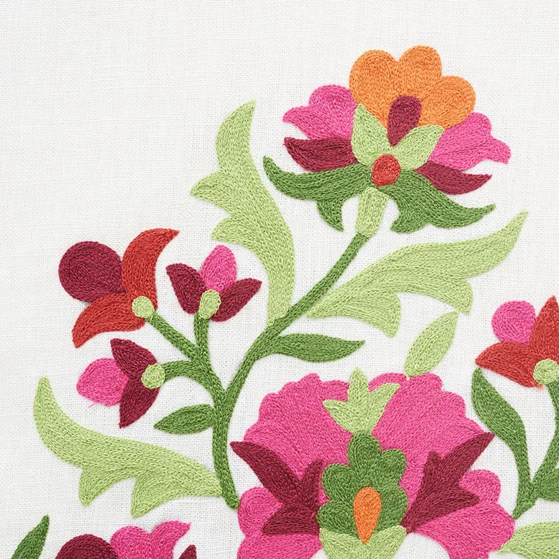 ANTALYA MEDALLION EMBROIDERY Fabric – GARNET | Schumacher | ANTALYA MEDALLION EMBROIDERY fabric GARNET color by Schumacher