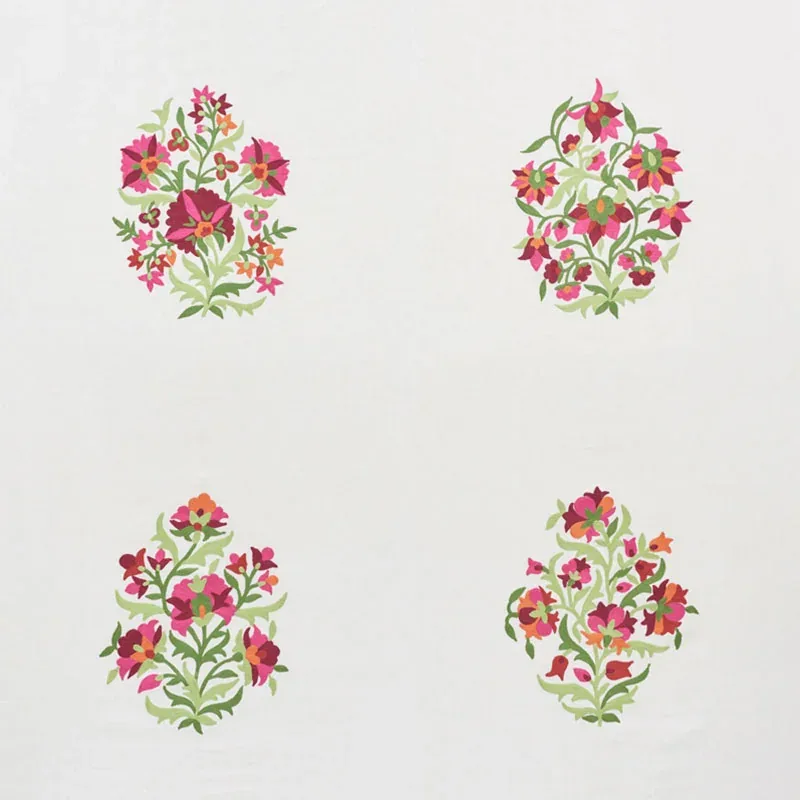 ANTALYA MEDALLION EMBROIDERY fabric GARNET color by Schumacher
