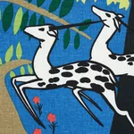 ANTELOPES Fabric – COBALT | Schumacher | Wallpaper Twins ANTELOPES fabric COBALT color by Schumacher