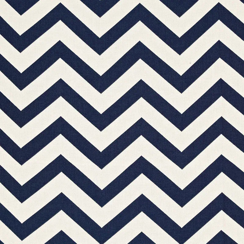 ANTIBES CHEVRON fabric NAVY color by Schumacher