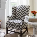 ANTIBES CHEVRON Fabric – OXFORD GREY | Schumacher | Wallpape ANTIBES CHEVRON fabric OXFORD GREY color by Schumacher