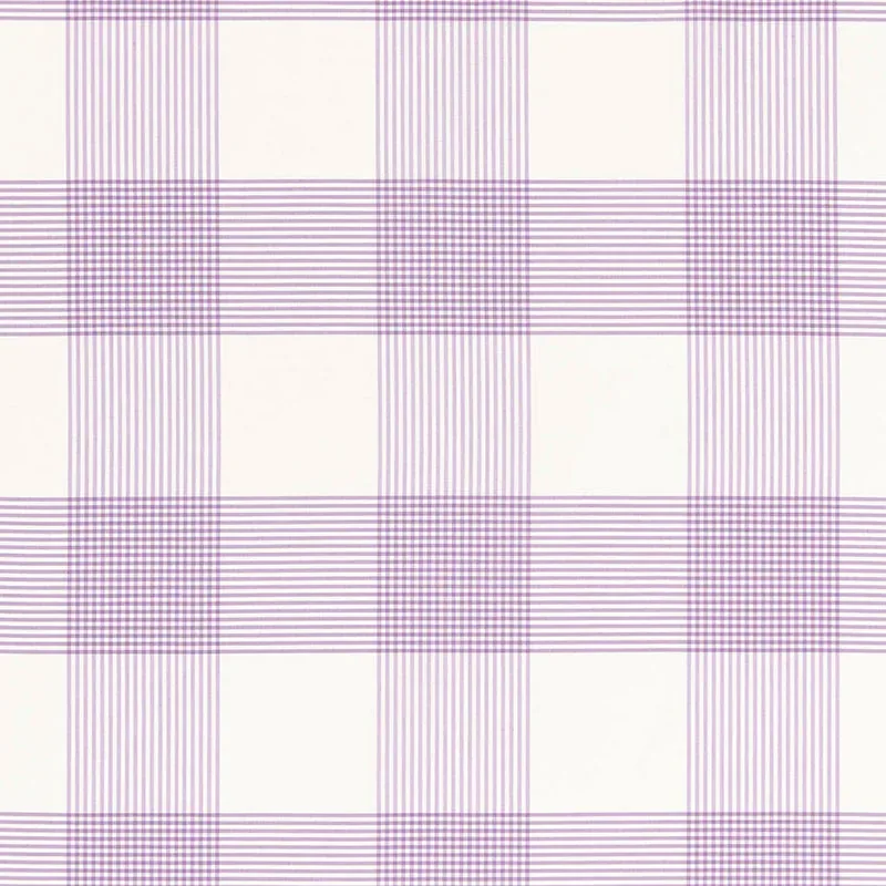 ANTIGUA PLAID fabric LAVENDER color by Schumacher