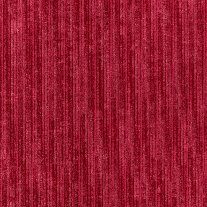 ANTIQUE STRIE VELVET fabric SCARLET color by Schumacher