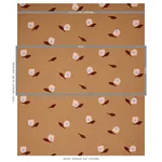 AQUINNAH HAND BLOCK fabric CAMEL color by Schumacher