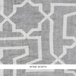 ARABESQUE MAZE SHEER fabric GREY color by Schumacher