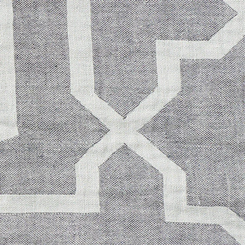 ARABESQUE MAZE SHEER fabric GREY color by Schumacher