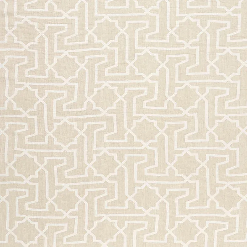 ARABESQUE MAZE SHEER fabric NATURAL color by Schumacher