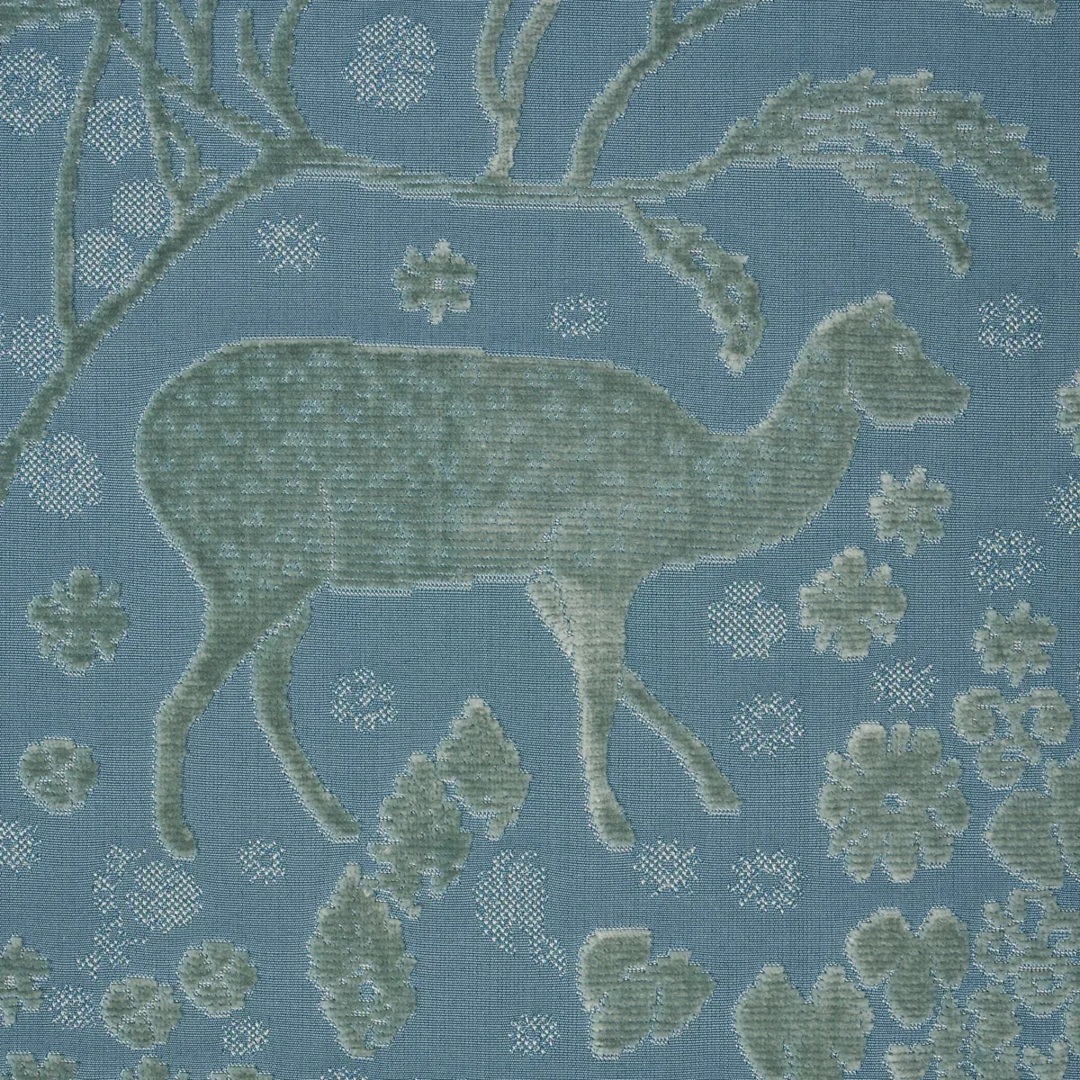 ARBOR FOREST fabric SLATE BLUE color by Schumacher