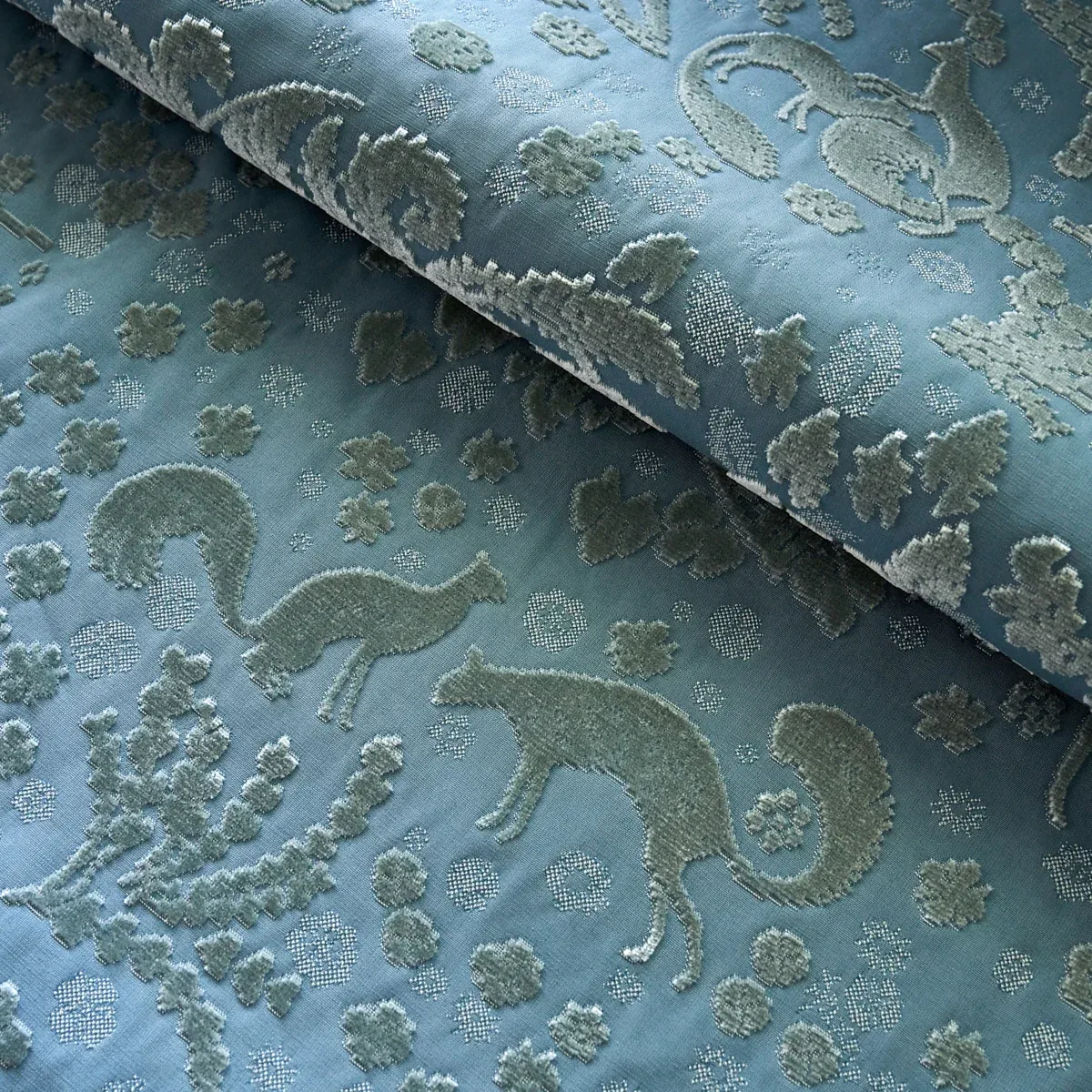 ARBOR FOREST Fabric – SLATE BLUE | Schumacher | Wallpaper Tw ARBOR FOREST fabric SLATE BLUE color by Schumacher